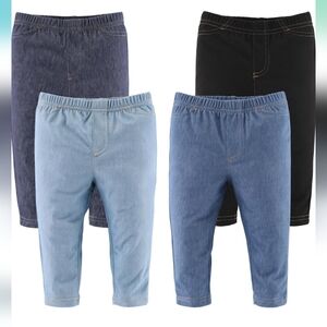 New Peanutshell Baby Pants/Jeggings for Boys and Girls, 4-Pack, 24 Months